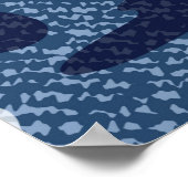 迷彩ジーンズの背景ヴィンテージシジミ ポスター (角)