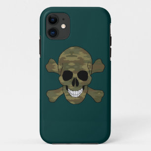 迷彩スカルとクロスボーンiPhone 5ケース iPhone 11 ケース