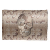 迷彩スカル – ヘッドをここに配置 枕カバー (裏面)