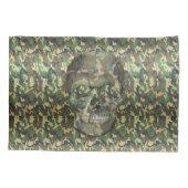 迷彩スカル – ヘッドをここに配置 枕カバー (裏面)