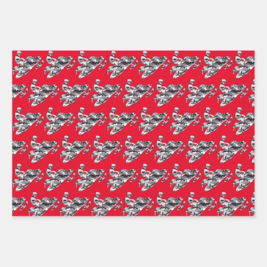 迷彩スノーモービル ラッピングペーパーシート (正面)