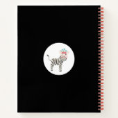 迷彩ゼブラ with ブルーフラワー スパイラルノートブック ノートブック (裏面)