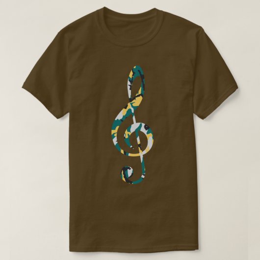 迷彩ト音記号 湖畔 Tシャツ (デザイン正面)