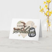 迷彩ハート カード (黄色い花)