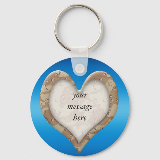 迷彩ハート キーホルダー (正面)