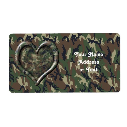 迷彩ハート ラベル (正面)