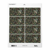 迷彩ハート ラベル (フルシート)