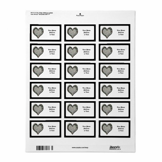 迷彩ハート ラベル (フルシート)