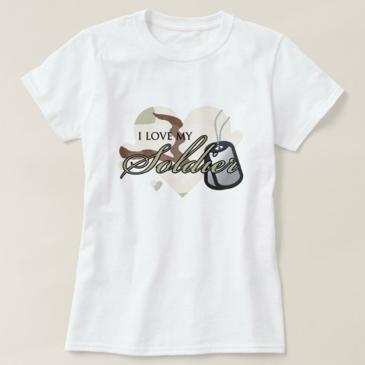 迷彩ハート Tシャツ (デザイン正面)