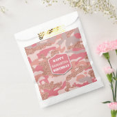 迷彩バラ金ゴールド赤面ピンク迷彩柄陸軍誕生日 フェイバーバッグ (封をした状態)