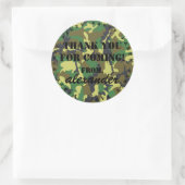 迷彩パーティーありがとう ラウンドシール (バッグ)