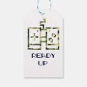 迷彩ビデオゲームコントローラ準備ゲーマー ギフトタグ (裏面)