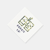 迷彩ビデオゲームコントローラ準備ゲーマー スタンダードカクテルナプキン (角)