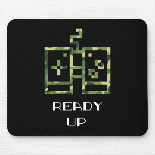 迷彩ビデオゲームコントローラ準備ゲーマー マウスパッド (正面)