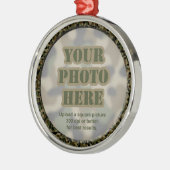 迷彩フレームオーナメント メタルオーナメント (左)