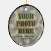 迷彩フレームオーナメント（両面） セラミックオーナメント (左)