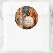 迷彩レッドネック結婚ステッカー ラウンドシール (バッグ)