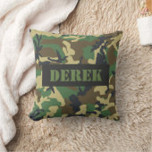 迷彩名パーソナライズされたチームナンバースポーツ クッション (ブランケット)