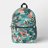 迷彩抽象芸術離れ プリントバックパック (正面)