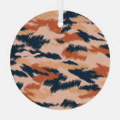 迷彩抽象芸術:ヴィンテージシームレス壁紙。 ガラスオーナメント (裏面)