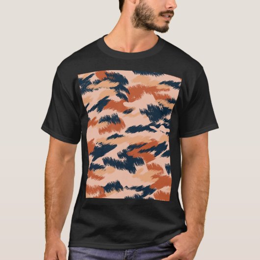 迷彩抽象芸術:ヴィンテージシームレス壁紙。 Tシャツ (正面)