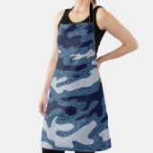 迷彩斑点デニムジーンズ模様 エプロン (インサイチュ)