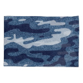 迷彩斑点デニムジーンズ模様 枕カバー (裏面)