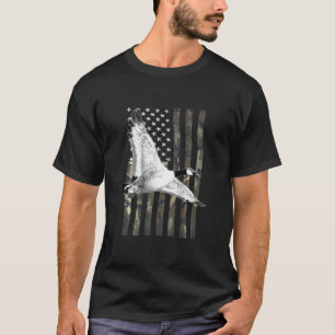 迷彩旗グース狩り(オンバック) Tシャツ