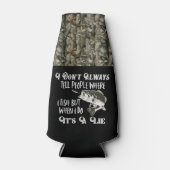 迷彩柄おもしろいベース魚釣り引用文アングラーフィッシュ ボトルクーラー (正面)