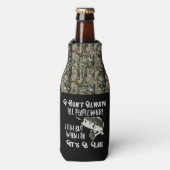 迷彩柄おもしろいベース魚釣り引用文アングラーフィッシュ ボトルクーラー (ボトル正面)