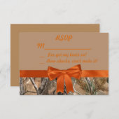 迷彩柄およびタンRSVP 出欠カード (正面/裏面)