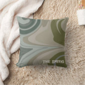 迷彩柄からインスパイアされた カスタマイズネーム アブストラクト モダン クッション (ブランケット)