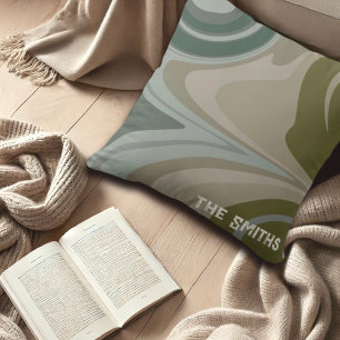 迷彩柄からインスパイアされた カスタマイズネーム アブストラクト モダン クッション