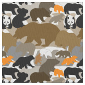 迷彩柄くま ファブリック (クローズアップ)