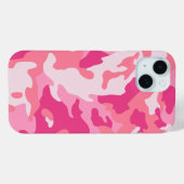 迷彩柄とフラミンゴピンクのマッチング Case-Mate iPhoneケース (裏面 (横))