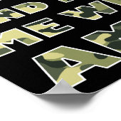 迷彩柄と弾薬おもしろい狩りポスターblk ポスター (角)