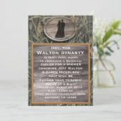 迷彩柄のウェディングシャワーの招待状 招待状 (スタンド正面)