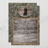 迷彩柄のウェディングシャワーの招待状 招待状 (正面/裏面)