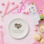 迷彩柄のカムフラージュのハートの結婚 ペーパープレート (パーティー)