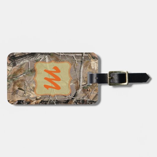 迷彩柄のカムフラージュの狩りの実質の木の狩りの荷物のラベル ラゲッジタグ (正面横)