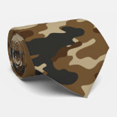迷彩柄のココヤシのタンの黒く膚触りがよいメンズの首のタイ ネクタイ (ロール)