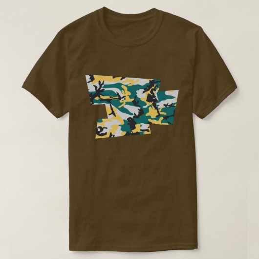 迷彩柄のピクセルデザイン Tシャツ (デザイン正面)