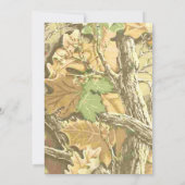 迷彩柄のベビーシャワーのパーティの招待状 招待状 (裏面)