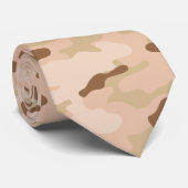 迷彩柄のモモのタンブラウンの黒く膚触りがよいメンズの首のタイ ネクタイ (ロール)