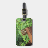 迷彩柄のリス ラゲッジタグ (正面縦)