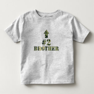 迷彩柄の中兄のシャ#2 トドラーTシャツ