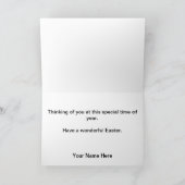 迷彩柄の卵が付いている軍のイースターカード シーズンカード (内部)