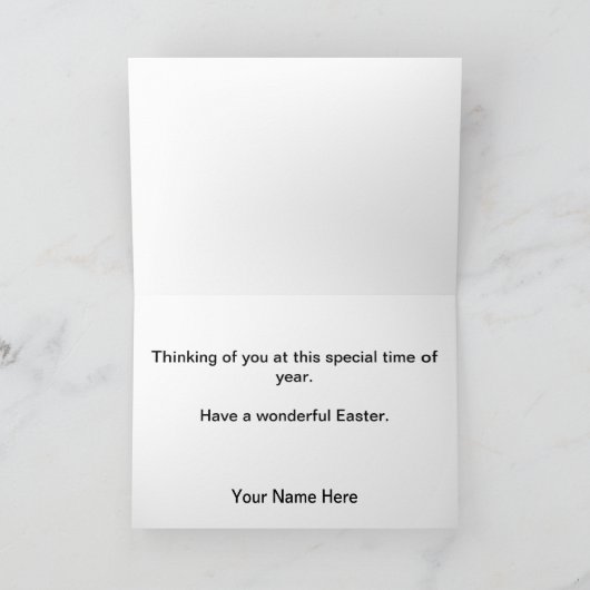 迷彩柄の卵が付いている軍のイースターカード シーズンカード (内部)