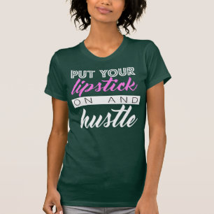 迷彩柄の口紅T Tシャツ
