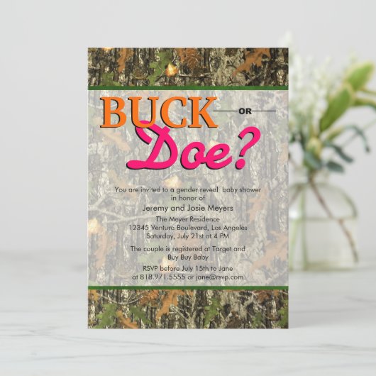 迷彩柄の性は招待状を-木びき台か雌ジカ明らかにします 招待状 (スタンド正面)